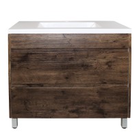 Qubist Dark Oak Free Standing Vanity